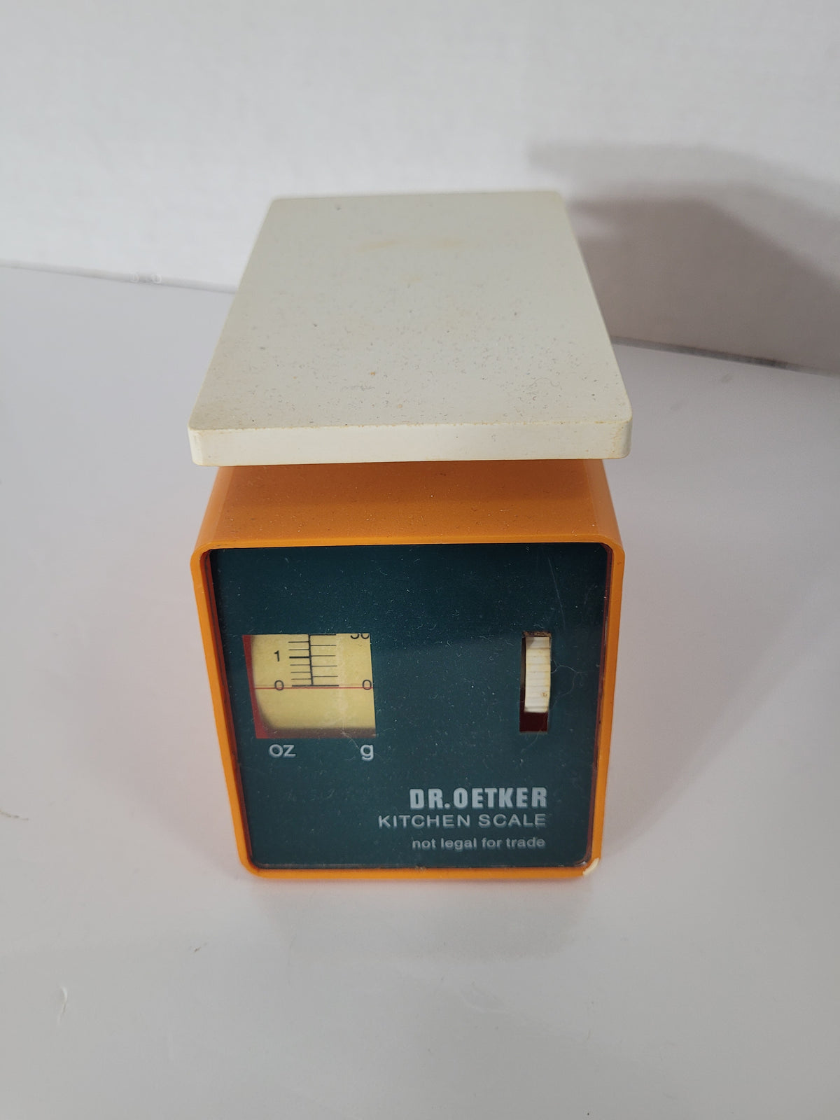 Vintage Dr. Oetker West Germany Kitchen Scale – Orange & Cream Retro Baking Scale