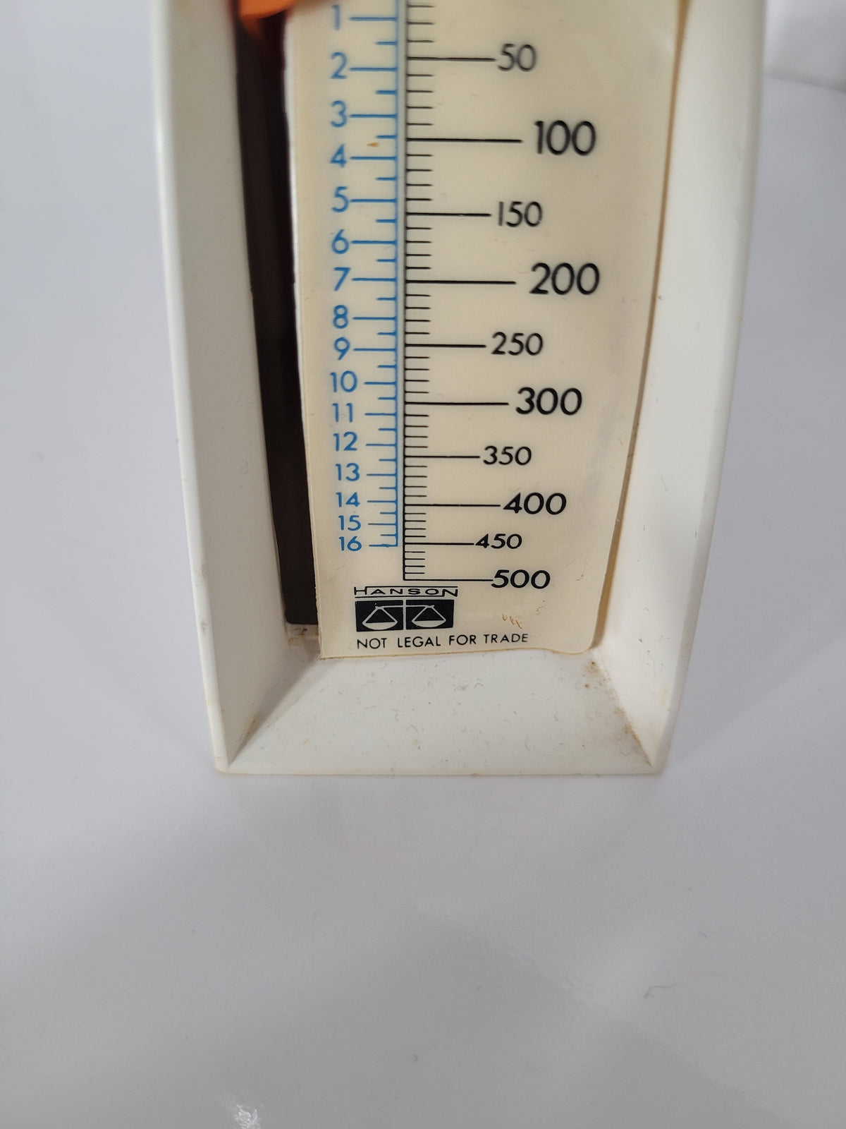 Vintage Hanson 16 oz / 500 g Mechanical Kitchen Scale – Cream Retro Countertop Scale