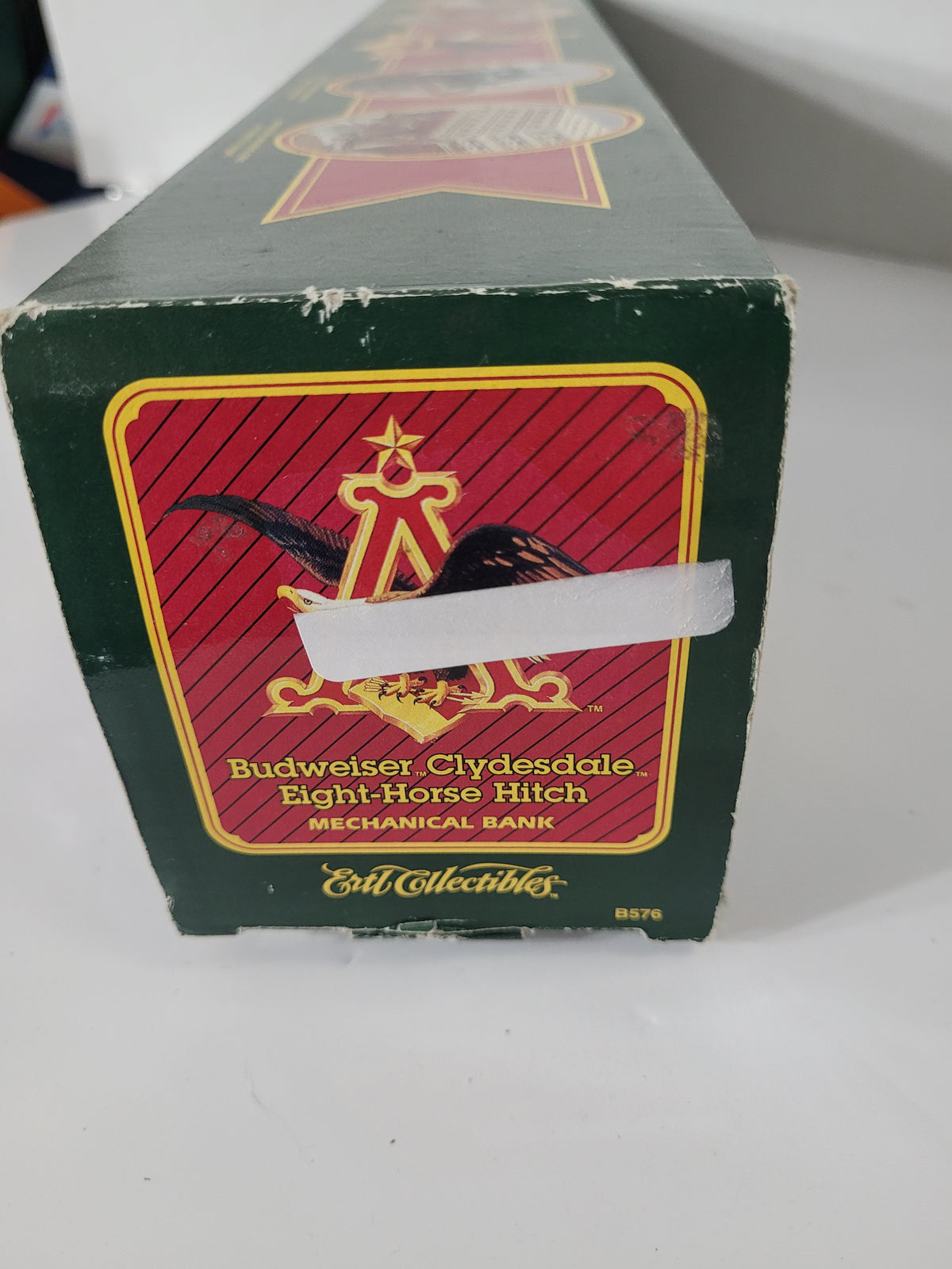 1995 ERTL Budweiser Clydesdale Eight-Horse Hitch Mechanical Bank B576 – Original Box & Display Case