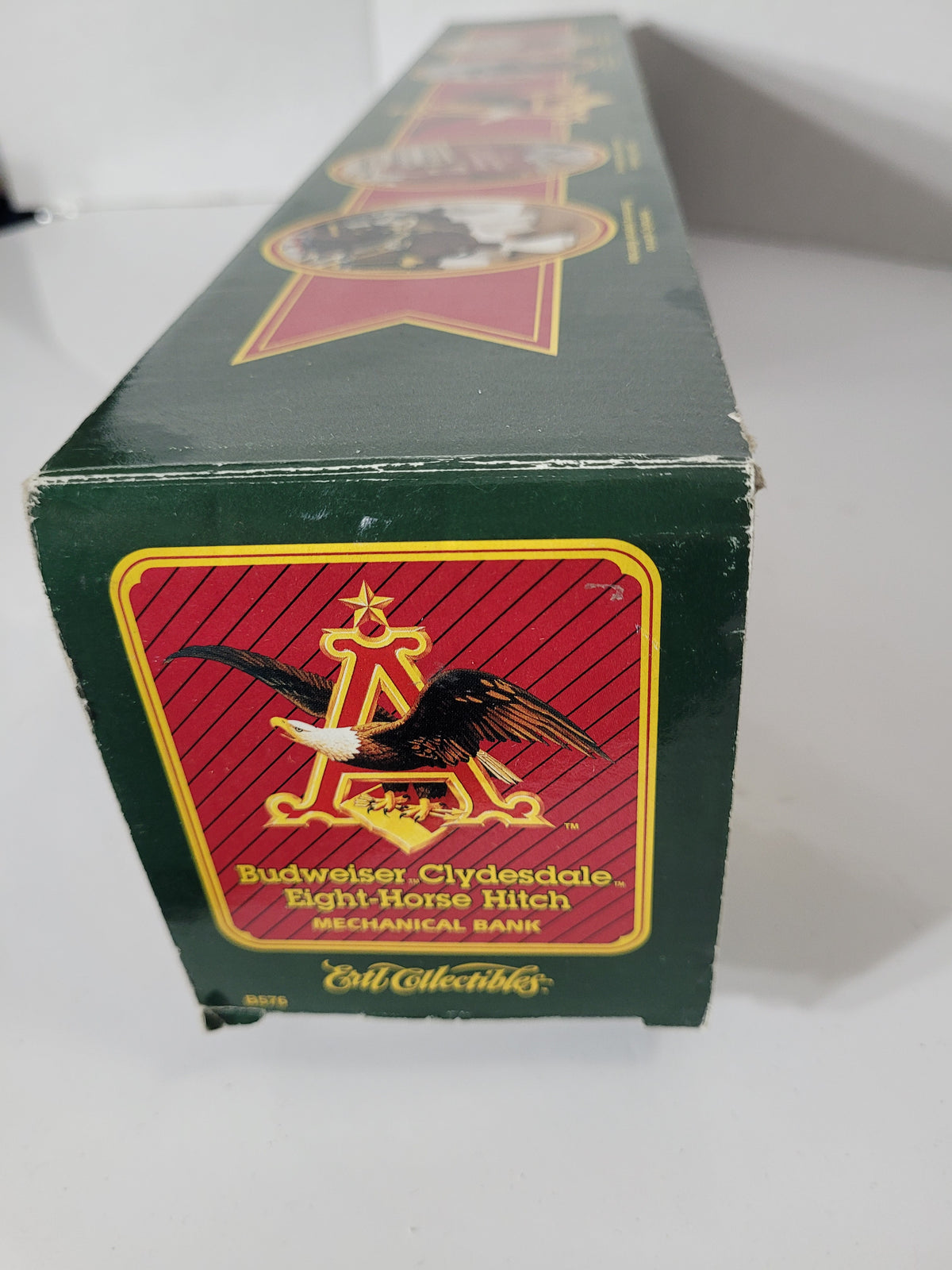 1995 ERTL Budweiser Clydesdale Eight-Horse Hitch Mechanical Bank B576 – Original Box & Display Case
