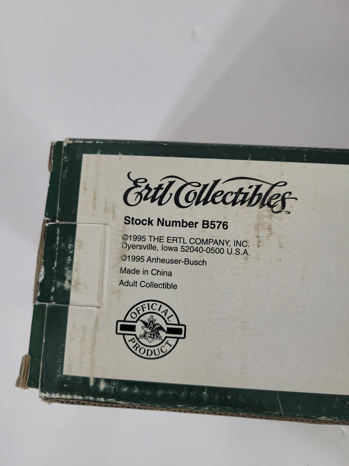 1995 ERTL Budweiser Clydesdale Eight-Horse Hitch Mechanical Bank B576 – Original Box & Display Case