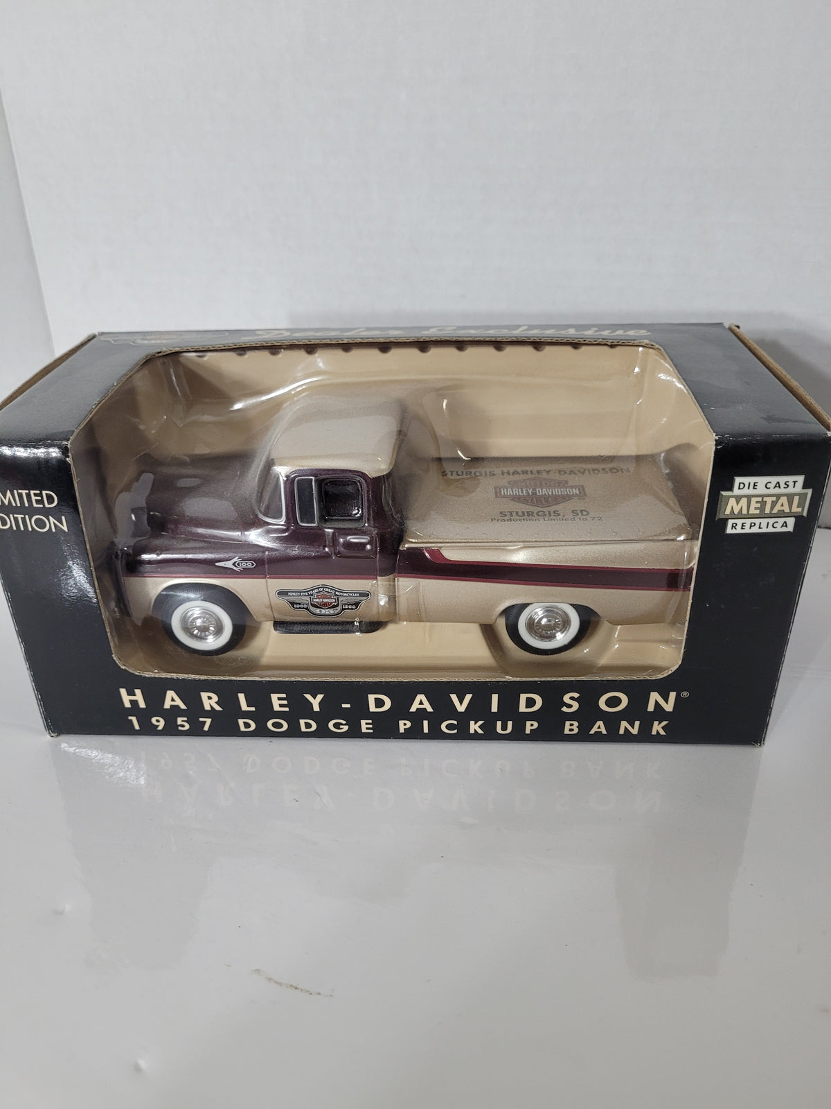 Rare 1998 Harley-Davidson Sturgis Dealer Exclusive 1957 Dodge Pickup Bank – 1:25 Scale – Limited to 72
