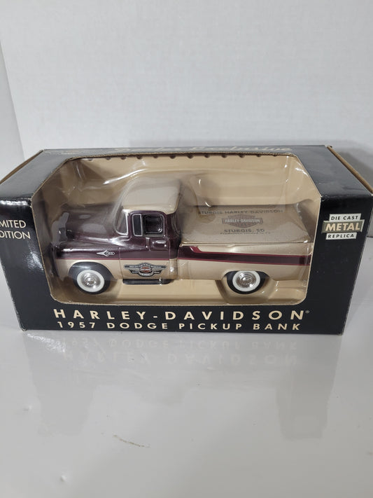 Rare 1998 Harley-Davidson Sturgis Dealer Exclusive 1957 Dodge Pickup Bank – 1:25 Scale – Limited to 72