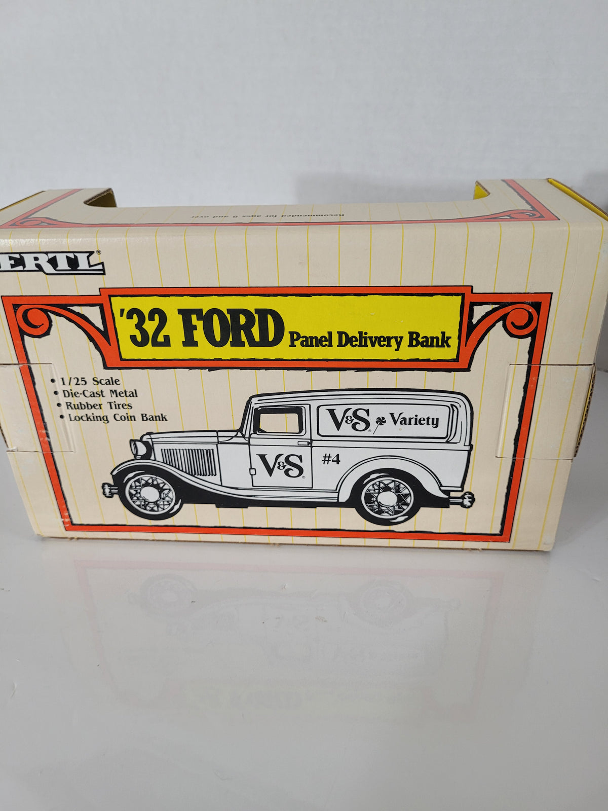 ERTL 1932 Ford Panel Delivery Coin Bank – V&S Variety #4 – Boxed 1:25 Scale