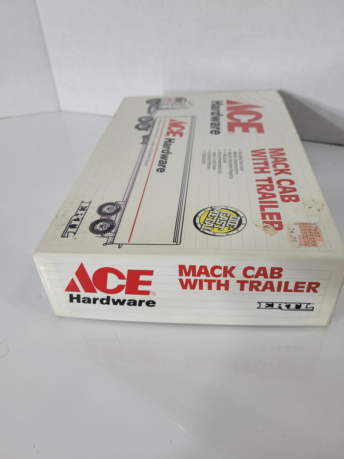 Vintage ERTL ACE Hardware Mack Cab & Trailer – 1:64 Scale – Original Box