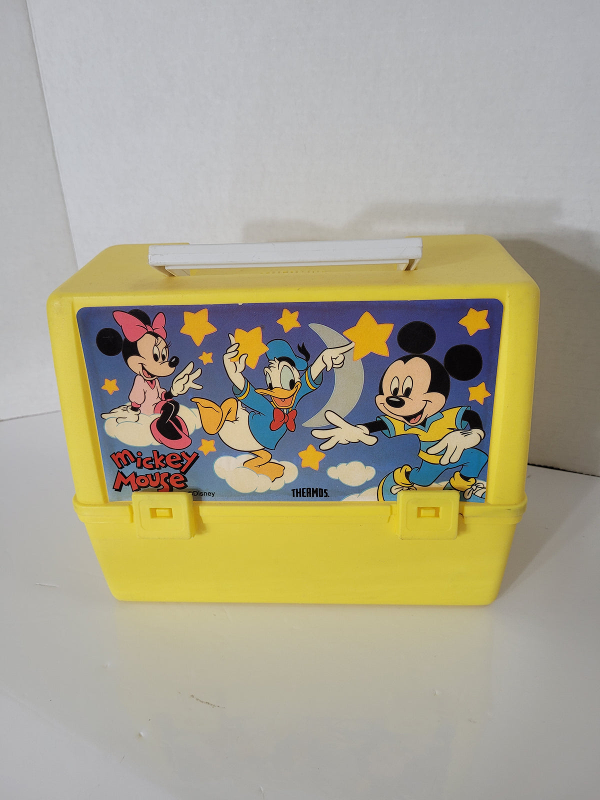 Vintage Disney Mickey Mouse Thermos Lunch Box – Yellow with Minnie & Donald