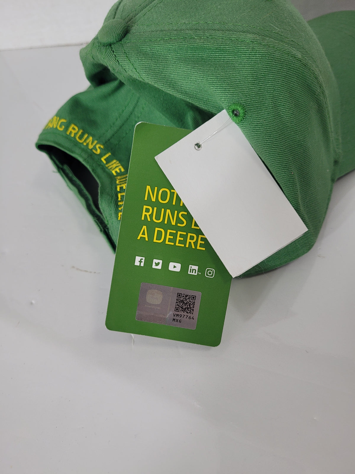 John Deere Green Embroidered Logo Cap – Adjustable – Tags Attached