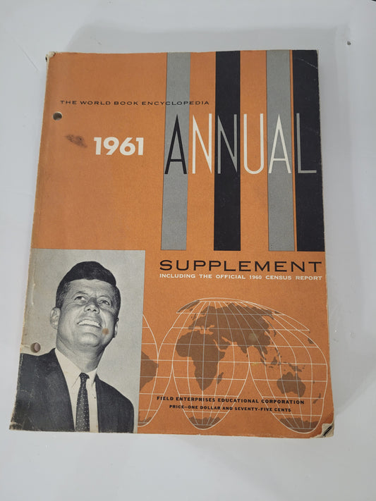 1961 World Book Encyclopedia Annual Supplement – John F. Kennedy Cover