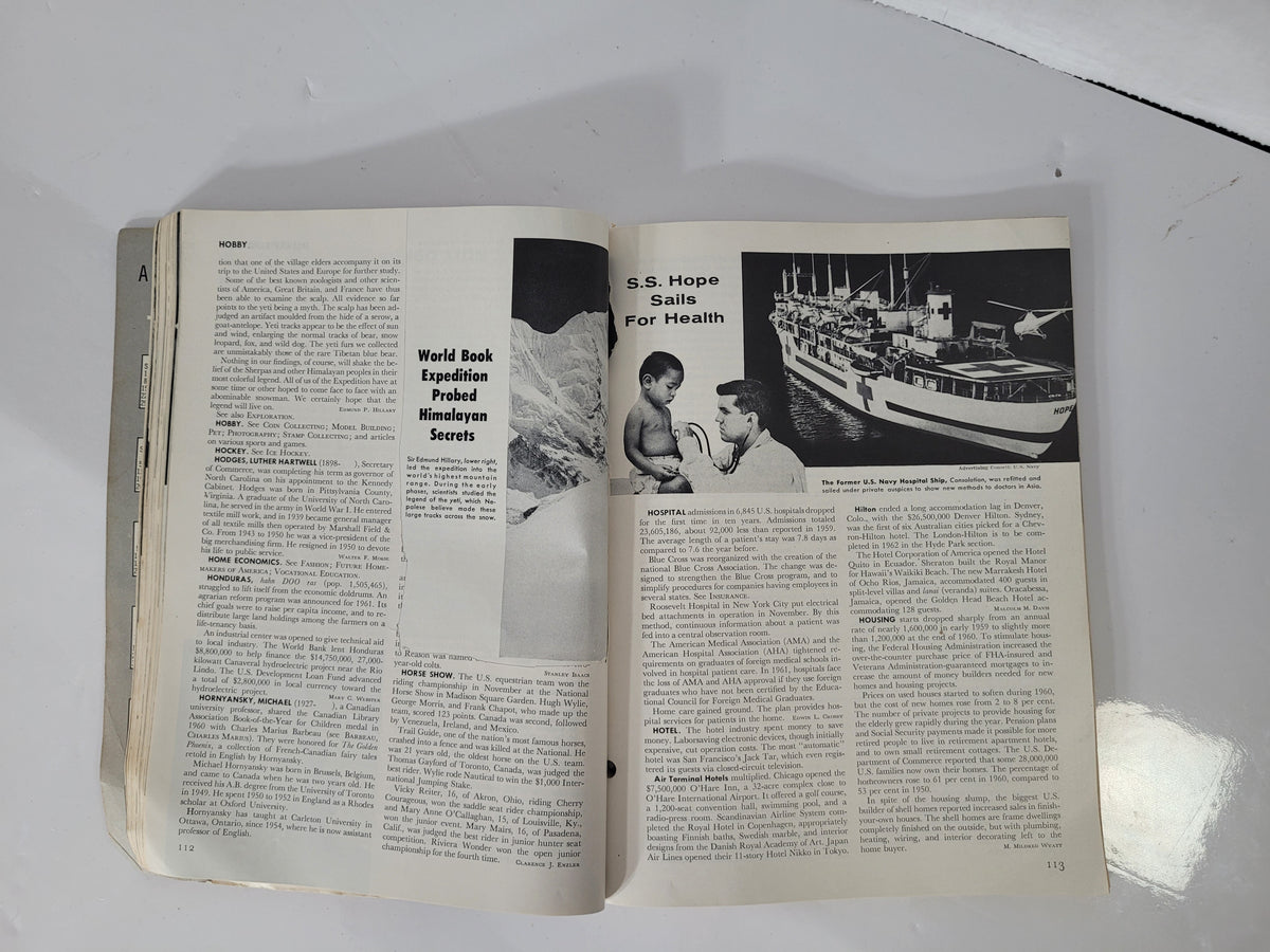 1961 World Book Encyclopedia Annual Supplement – John F. Kennedy Cover