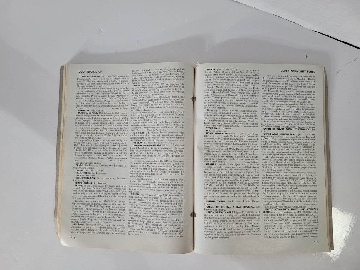 1961 World Book Encyclopedia Annual Supplement – John F. Kennedy Cover