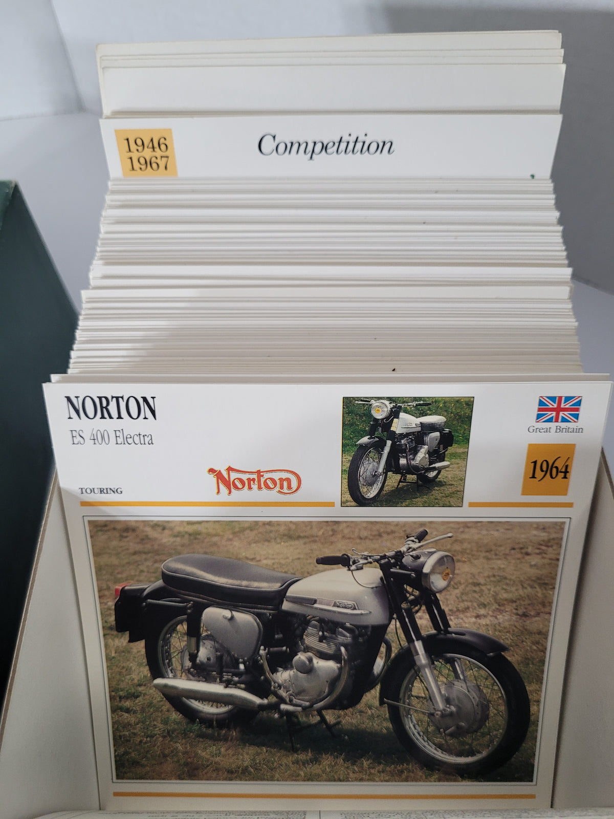 Moto Passion Motorcycle Reference Card Collection with Storage Box – Indian, Norton, BMW & More