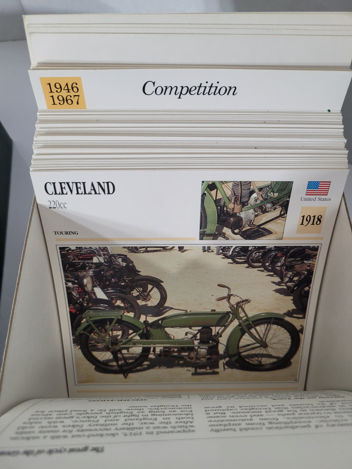 Moto Passion Motorcycle Reference Card Collection with Storage Box – Indian, Norton, BMW & More