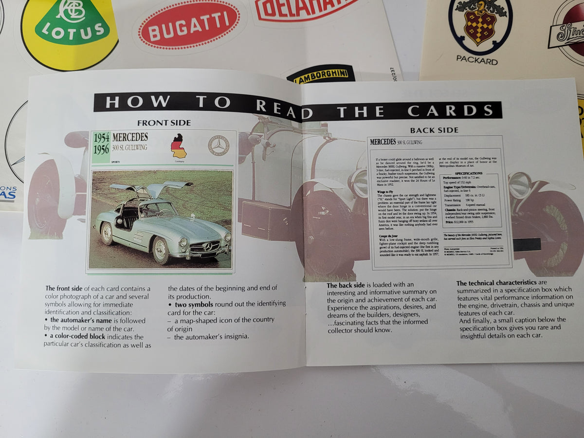 Atlas Editions Classic Cars Card Collection – Boxed with Decals & Original 1993 Paperwork