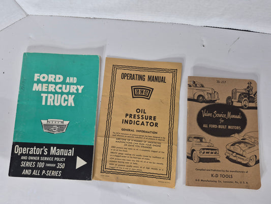 Vintage Ford & Mercury Truck Manual Lot – Canadian Operator’s Manual, K-D Tools & GCA