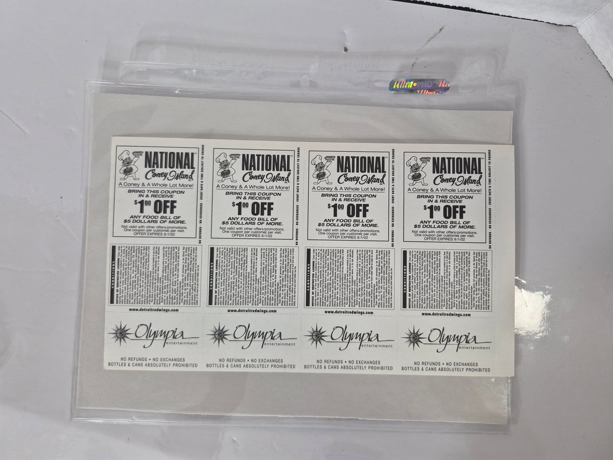2002 Detroit Red Wings Stanley Cup Playoff & Finals Ticket Sheets – 3-Sheet Lot
