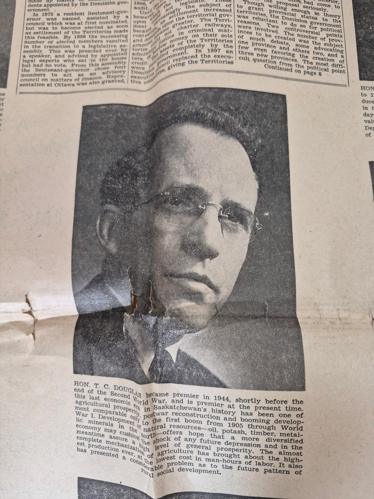 1955 Saskatchewan Golden Jubilee Newspaper Supplement – Prairie History & Tommy Douglas