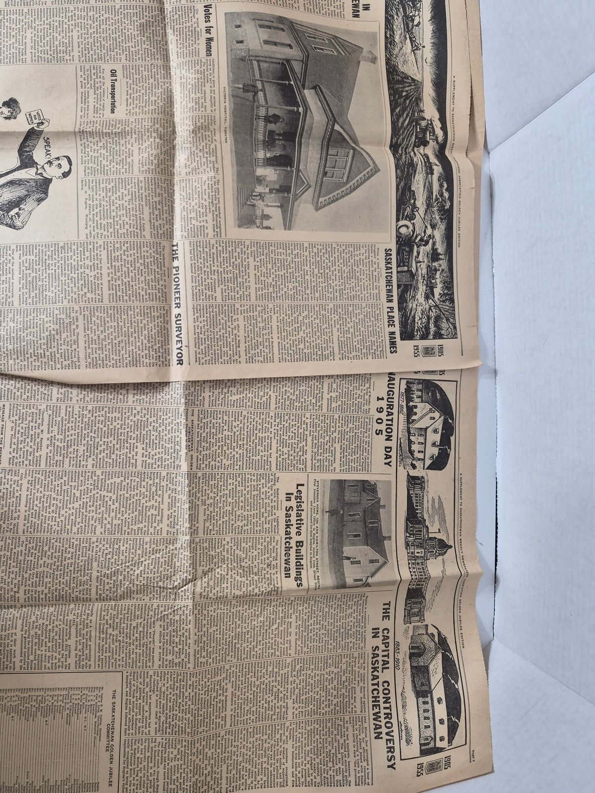 1955 Saskatchewan Golden Jubilee Newspaper Supplement – Prairie History & Tommy Douglas