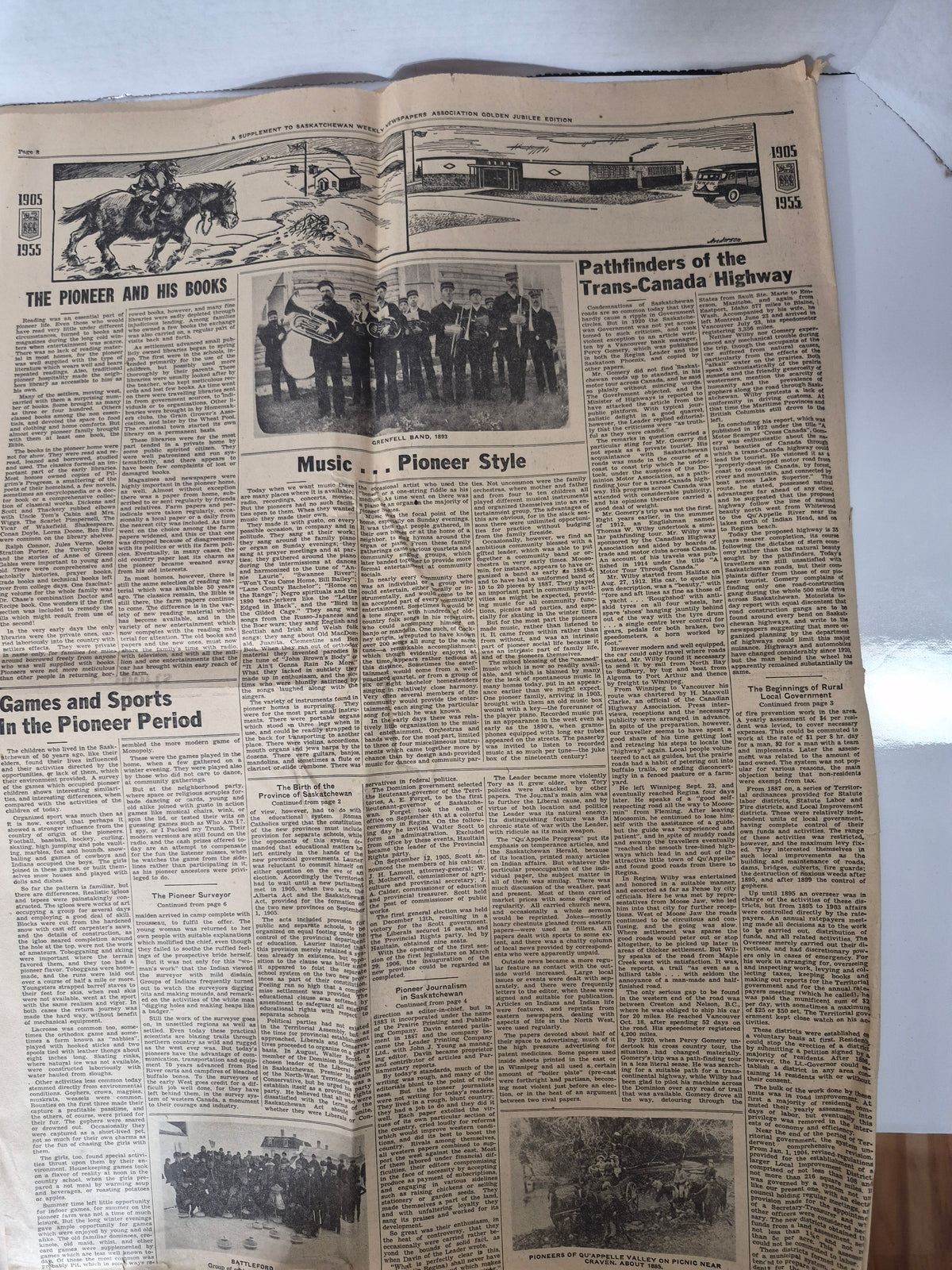 1955 Saskatchewan Golden Jubilee Newspaper Supplement – Prairie History & Tommy Douglas