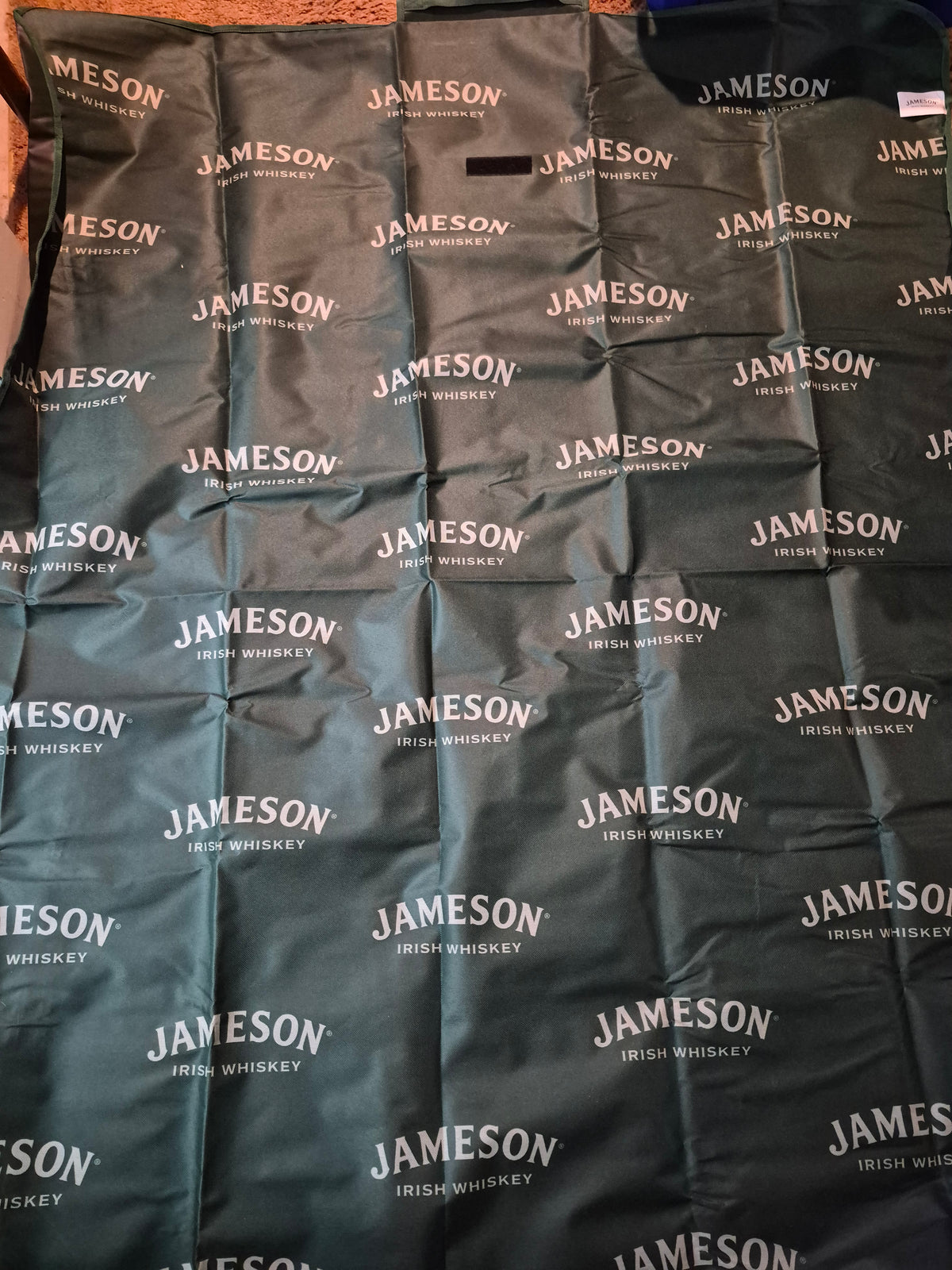 Jameson Irish Whiskey Promotional Picnic Blanket – Green Logo Pattern – 46" x 57"