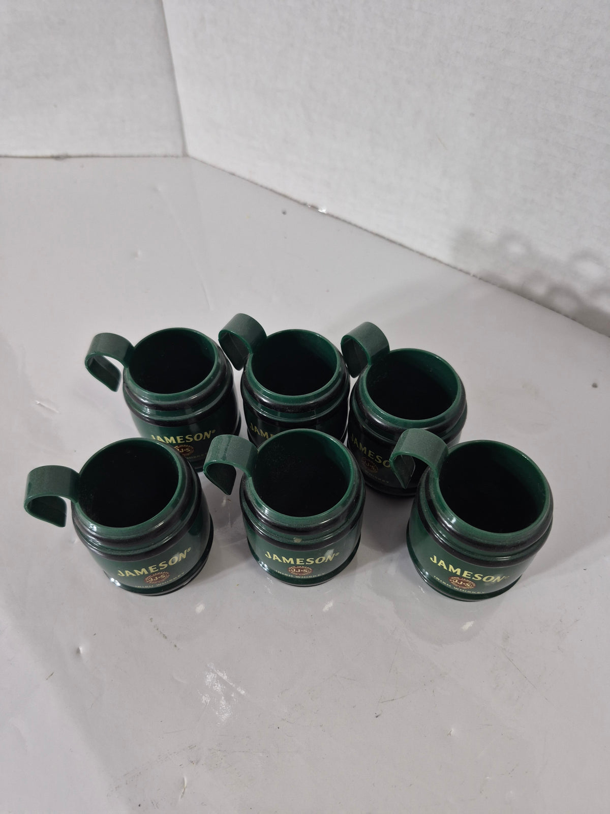 Jameson Irish Whiskey Mini Barrel Mugs – Set of 6 – Green Promotional Cups