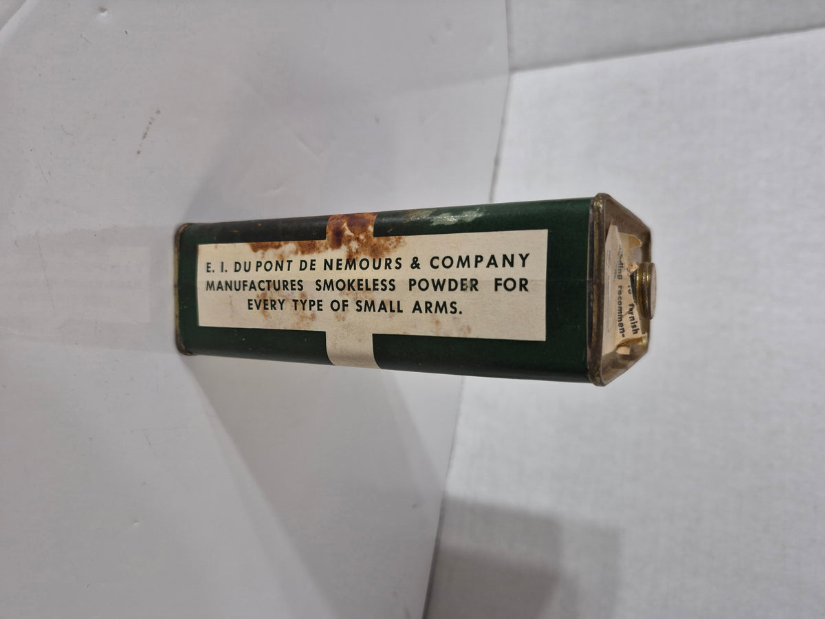 Vintage DuPont Sporting Rifle Powder No. 4759 Tin – 8 oz – Empty Advertising Tin