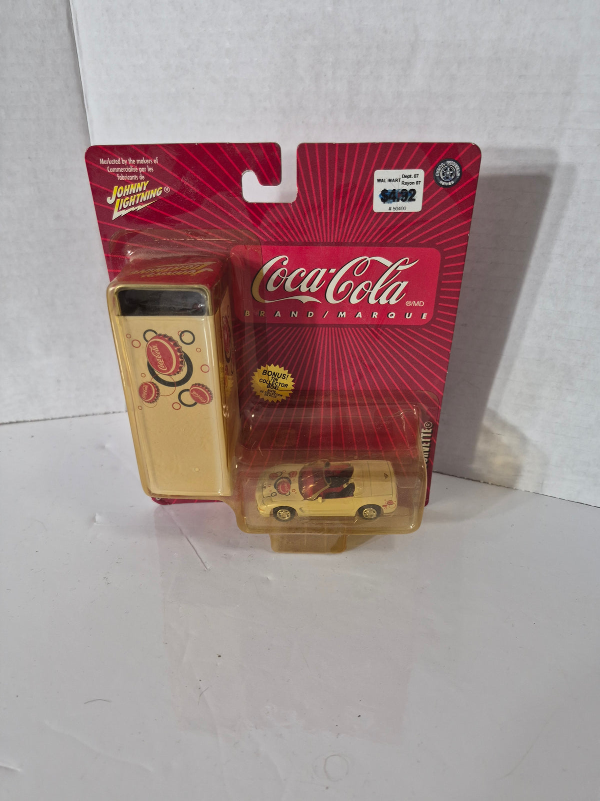 Johnny Lightning Coca-Cola 1998 Corvette Convertible with Bonus Collector Tin – Sealed