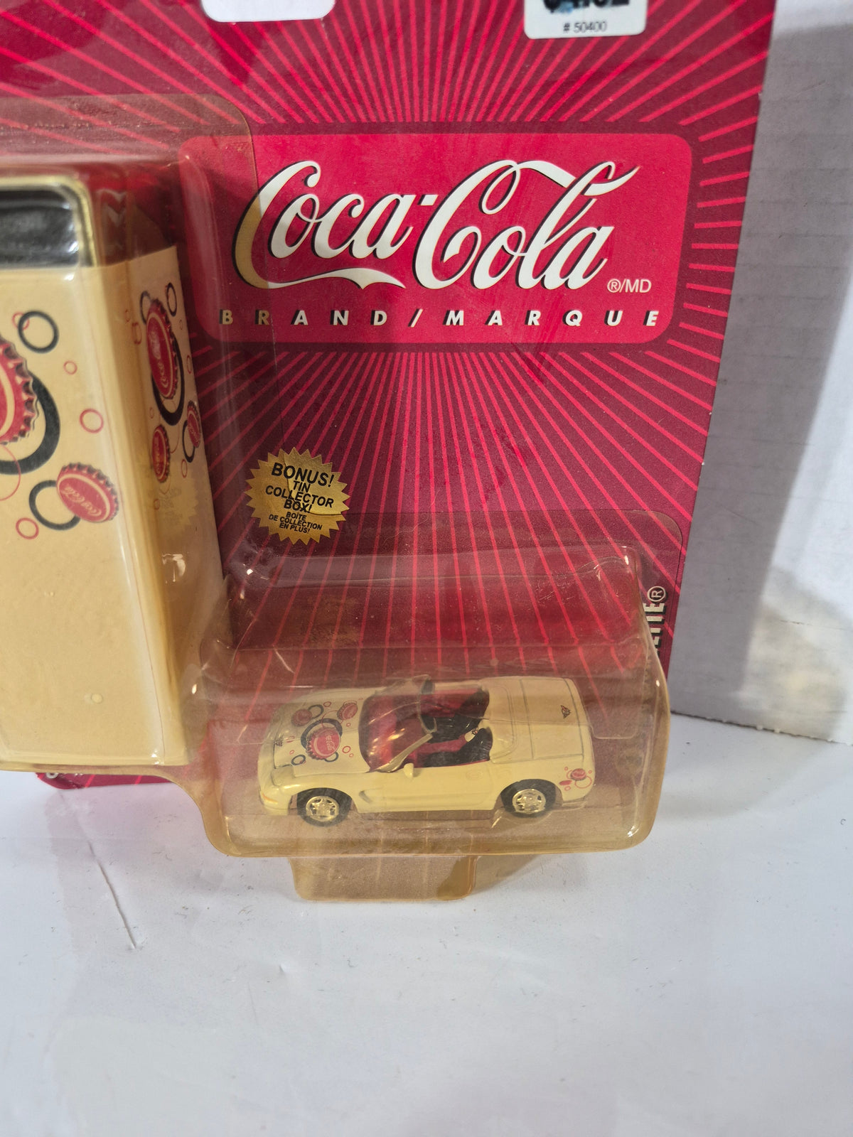 Johnny Lightning Coca-Cola 1998 Corvette Convertible with Bonus Collector Tin – Sealed