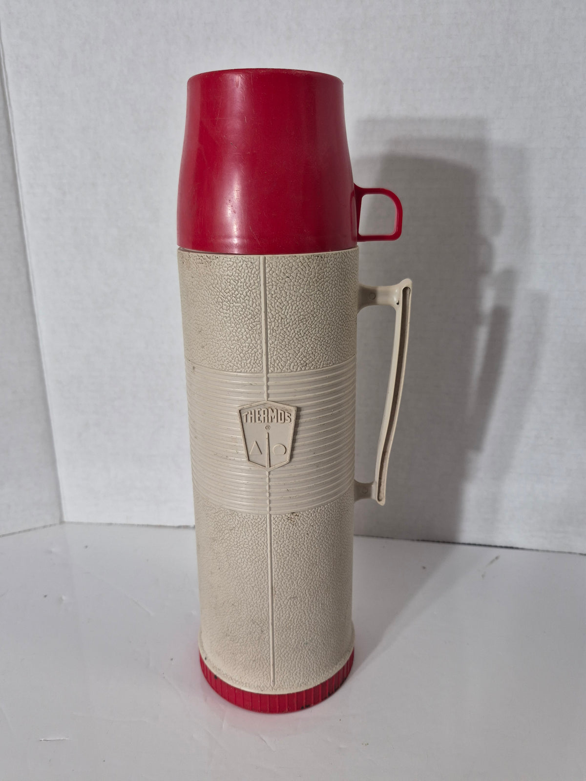 Vintage Canadian Thermos Quart Bottle – Red & Cream – Model 2442