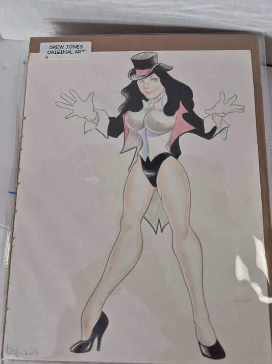 Drew Jones Original Zatanna Art – Signed & Dated 2010 – 11" × 14"
