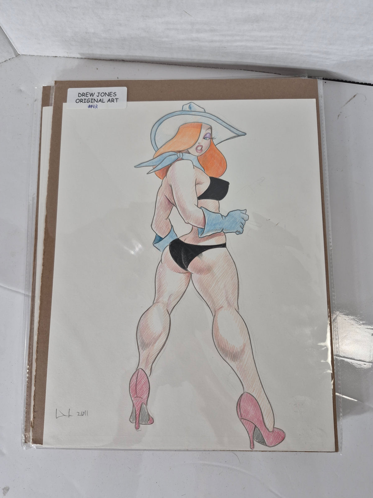 Drew Jones Original Art #12 –  Pin-Up – Signed 2011 – 11 x 14 in.