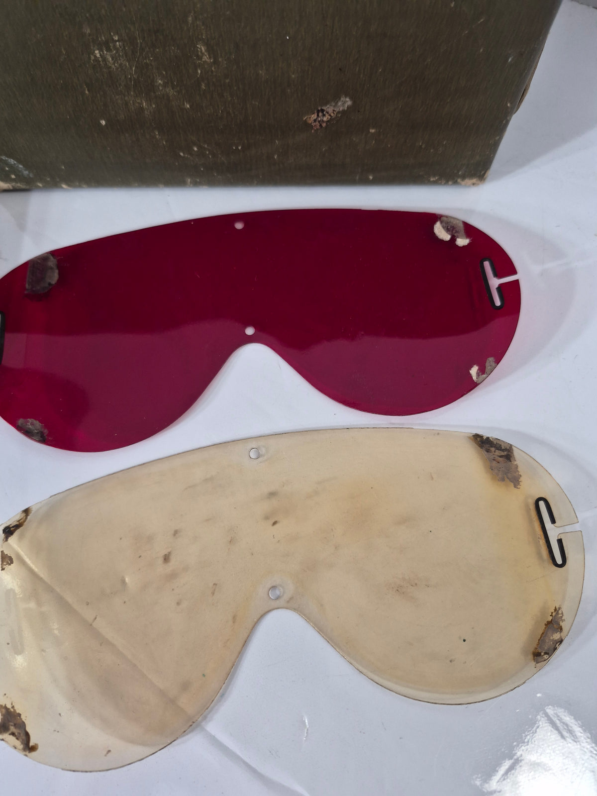 Original WWII U.S. Military Polaroid N-2 / M-1944 Goggle Lens Set – Box & Instructions