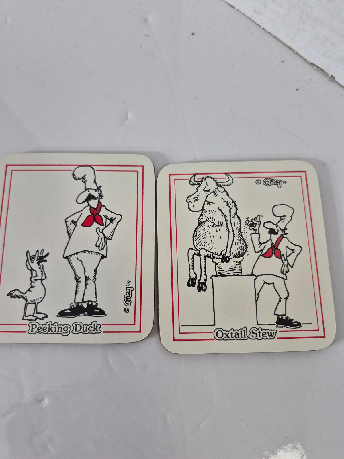 Vintage Taunton Vale “Le Grand Chef” Coasters – Set of 6 – Made in England