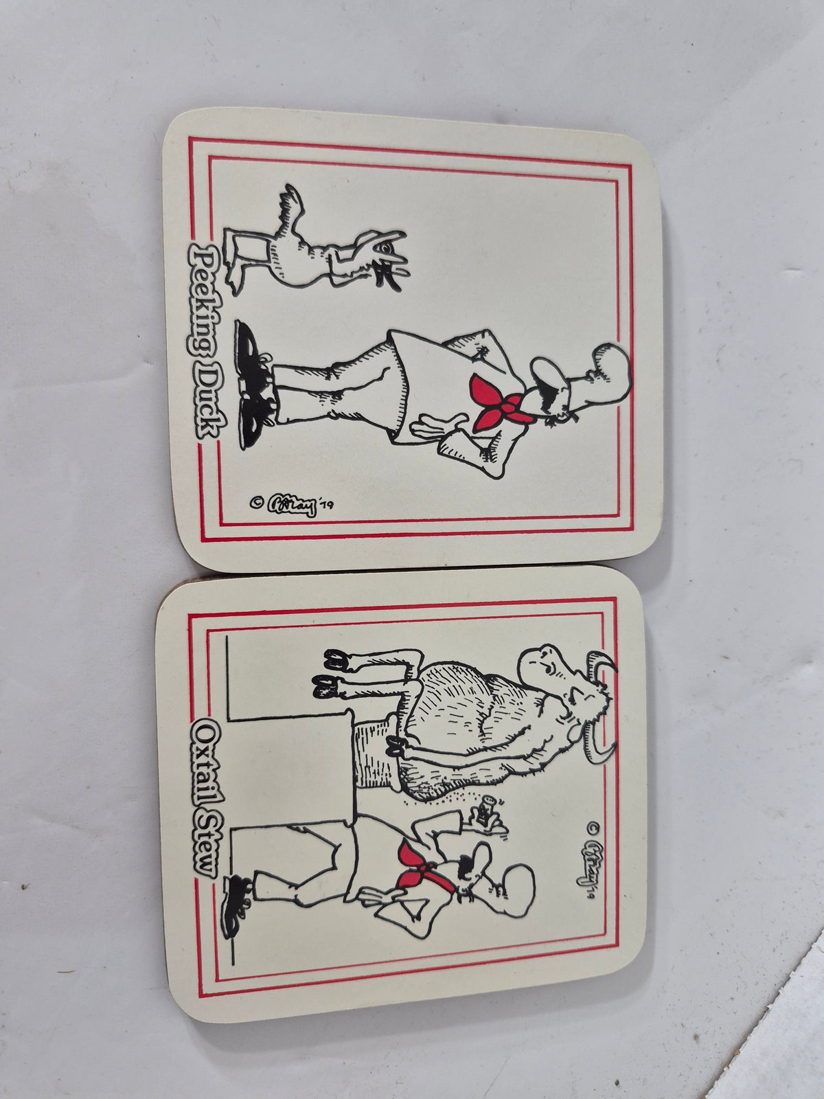 Vintage Taunton Vale “Le Grand Chef” Coasters – Set of 6 – Made in England