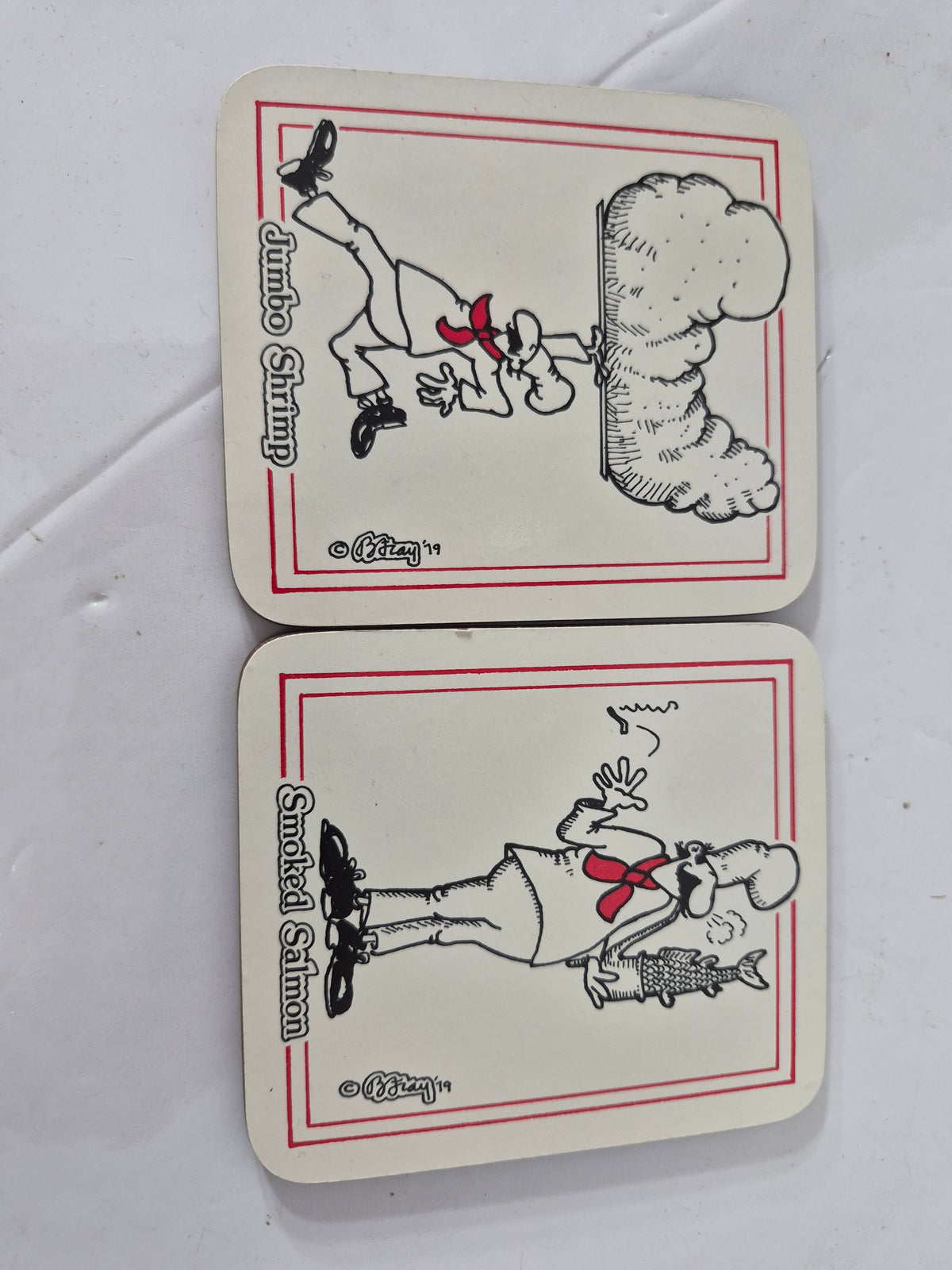 Vintage Taunton Vale “Le Grand Chef” Coasters – Set of 6 – Made in England
