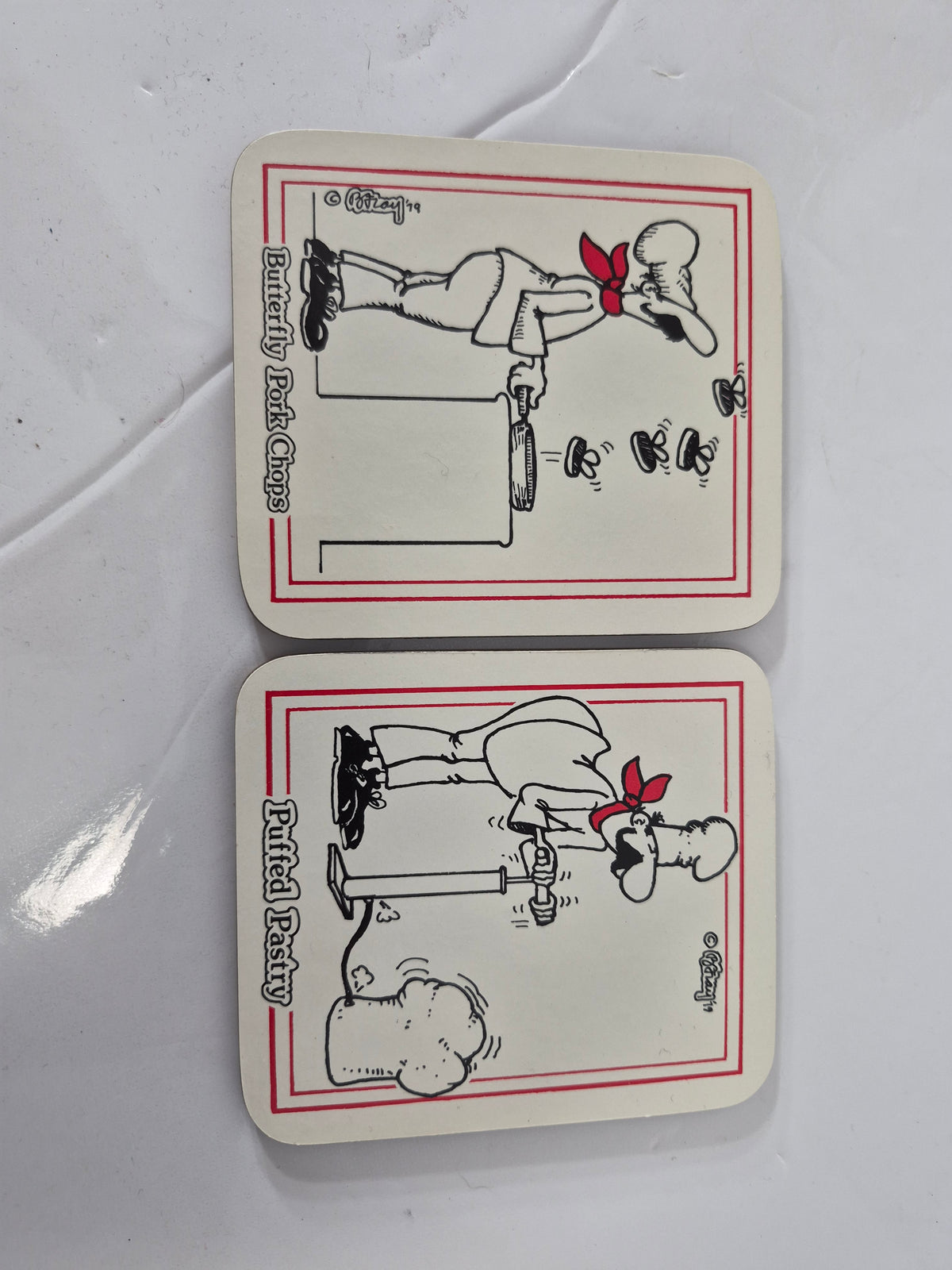 Vintage Taunton Vale “Le Grand Chef” Coasters – Set of 6 – Made in England
