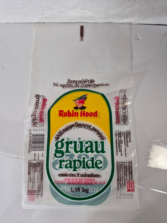Vintage Robin Hood Quick Oats 1.35 kg Plastic Package – Canadian Grocery Advertising