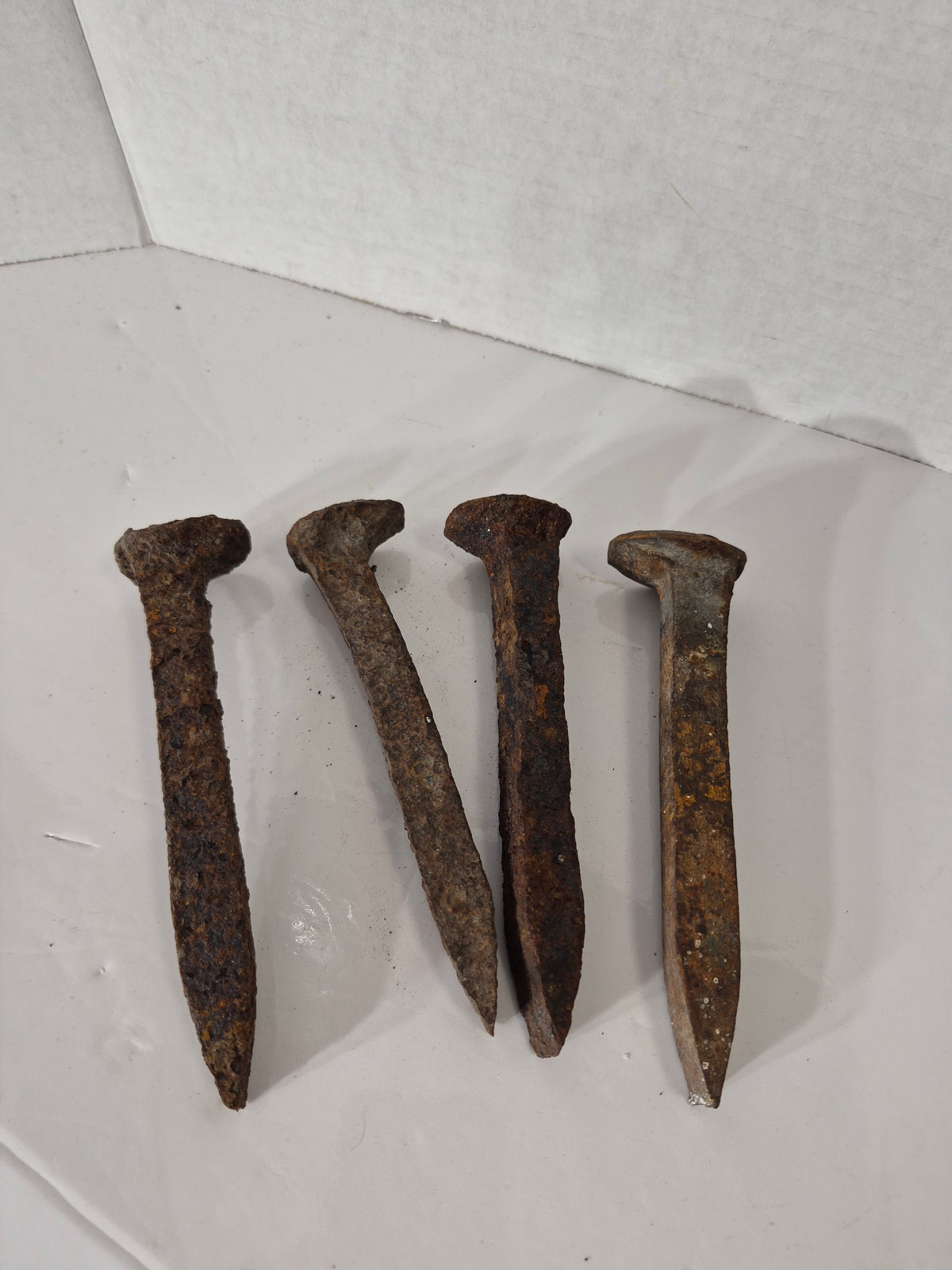 Vintage Railroad Spikes – Set of 4 – Heavy Rusted Iron