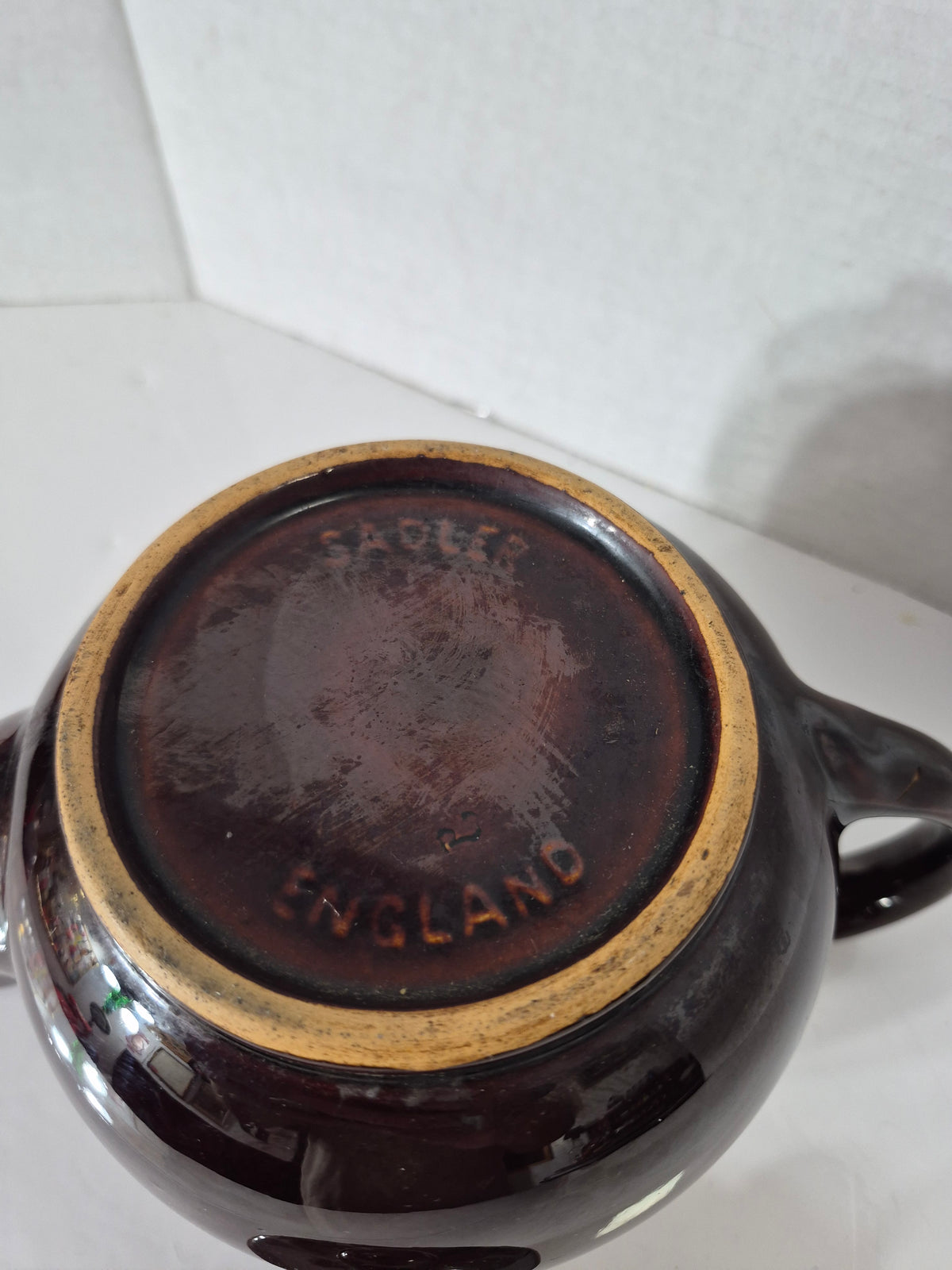 Vintage Sadler England Brown Glaze Teapot – Classic Brown Betty Style – Approx. 9" × 6"