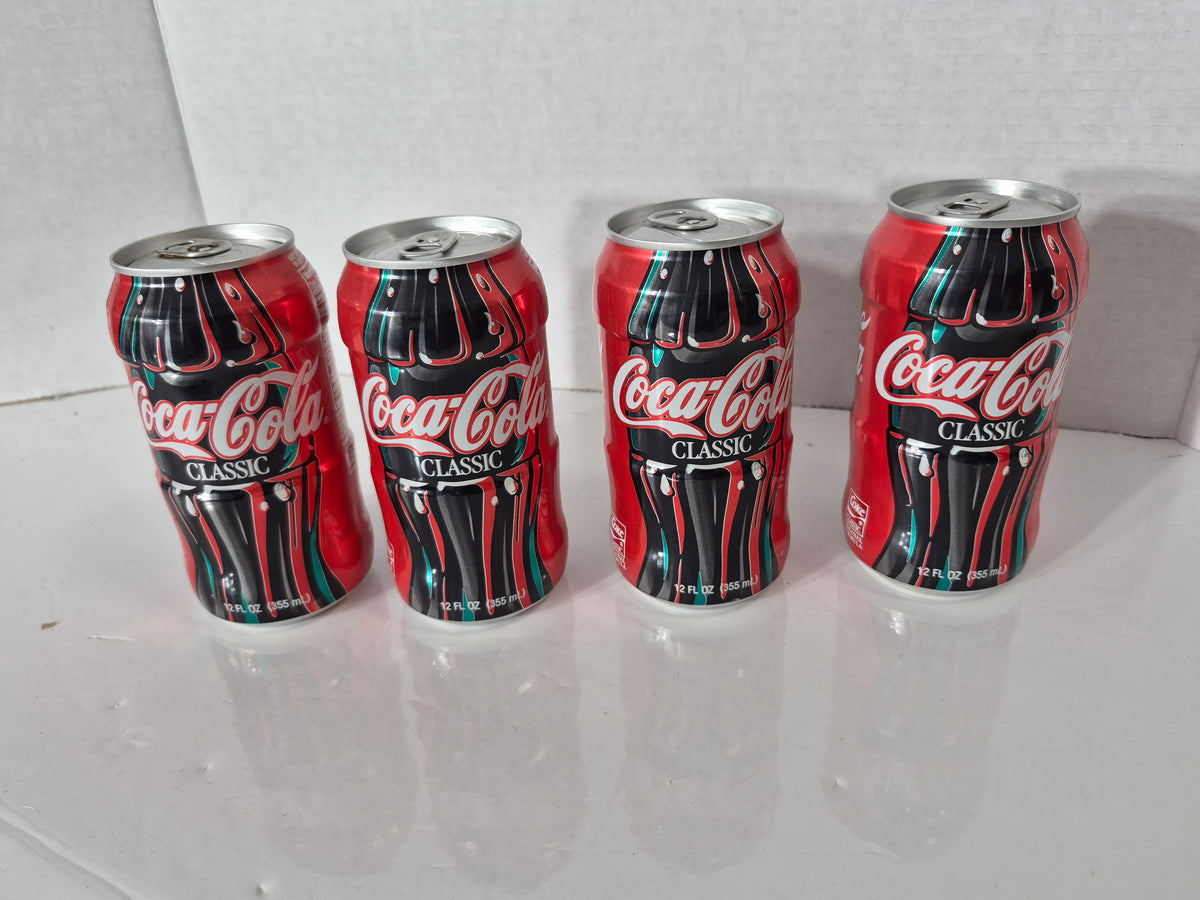1997 Coca-Cola Classic Full Unopened Collector Cans – Set of 4 – 355 mL / 12 oz