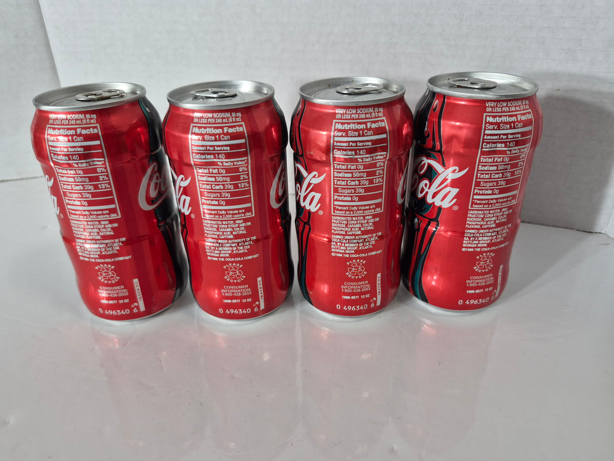 1997 Coca-Cola Classic Full Unopened Collector Cans – Set of 4 – 355 mL / 12 oz
