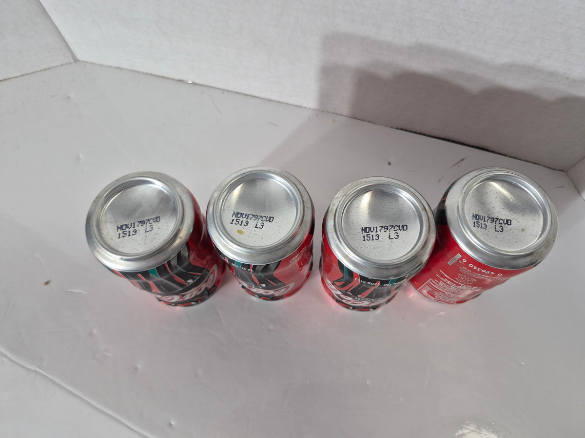 1997 Coca-Cola Classic Full Unopened Collector Cans – Set of 4 – 355 mL / 12 oz