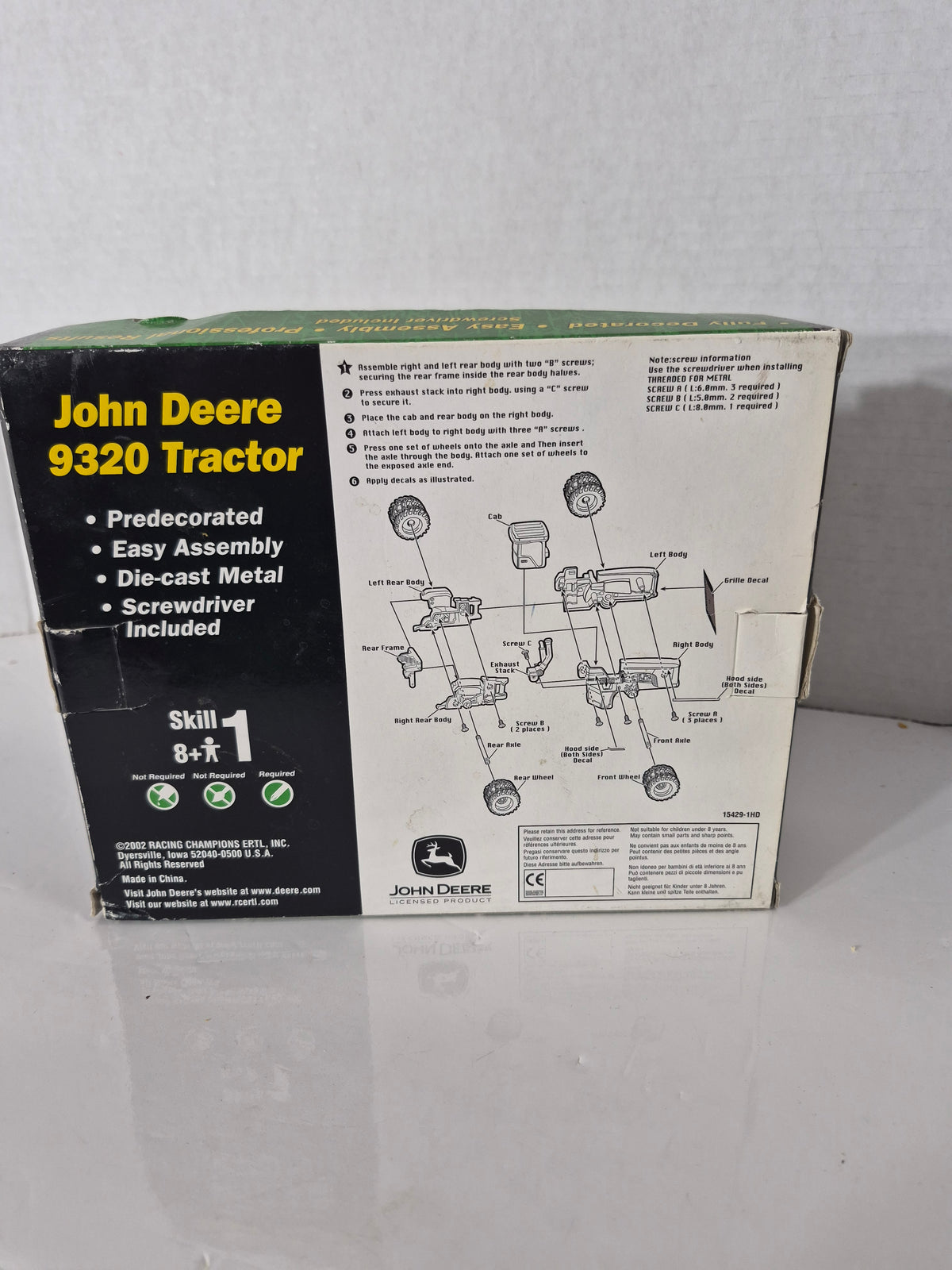 ERTL John Deere 9320 Tractor 1:64 Scale Die-Cast Activity Set – No. 15429 – Boxed
