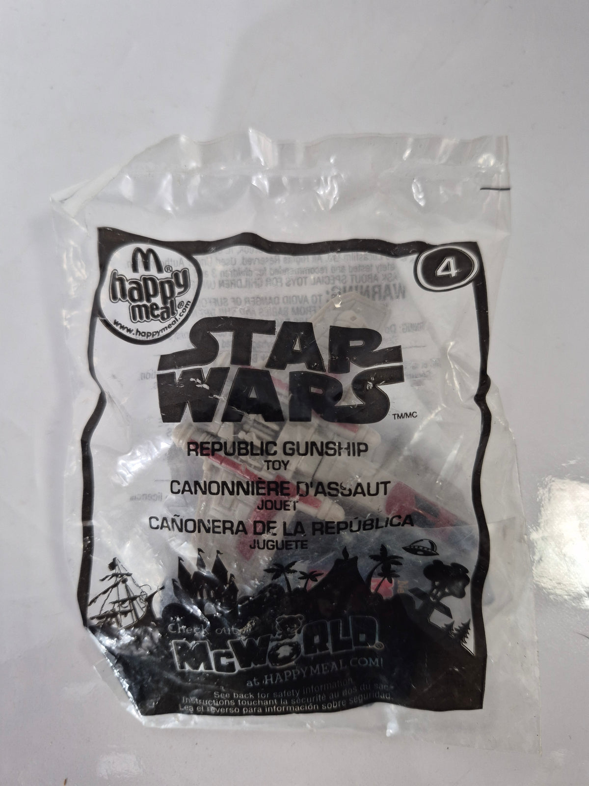 2010 McDonald’s Star Wars Republic Gunship Happy Meal Toy #4 – Factory Sealed