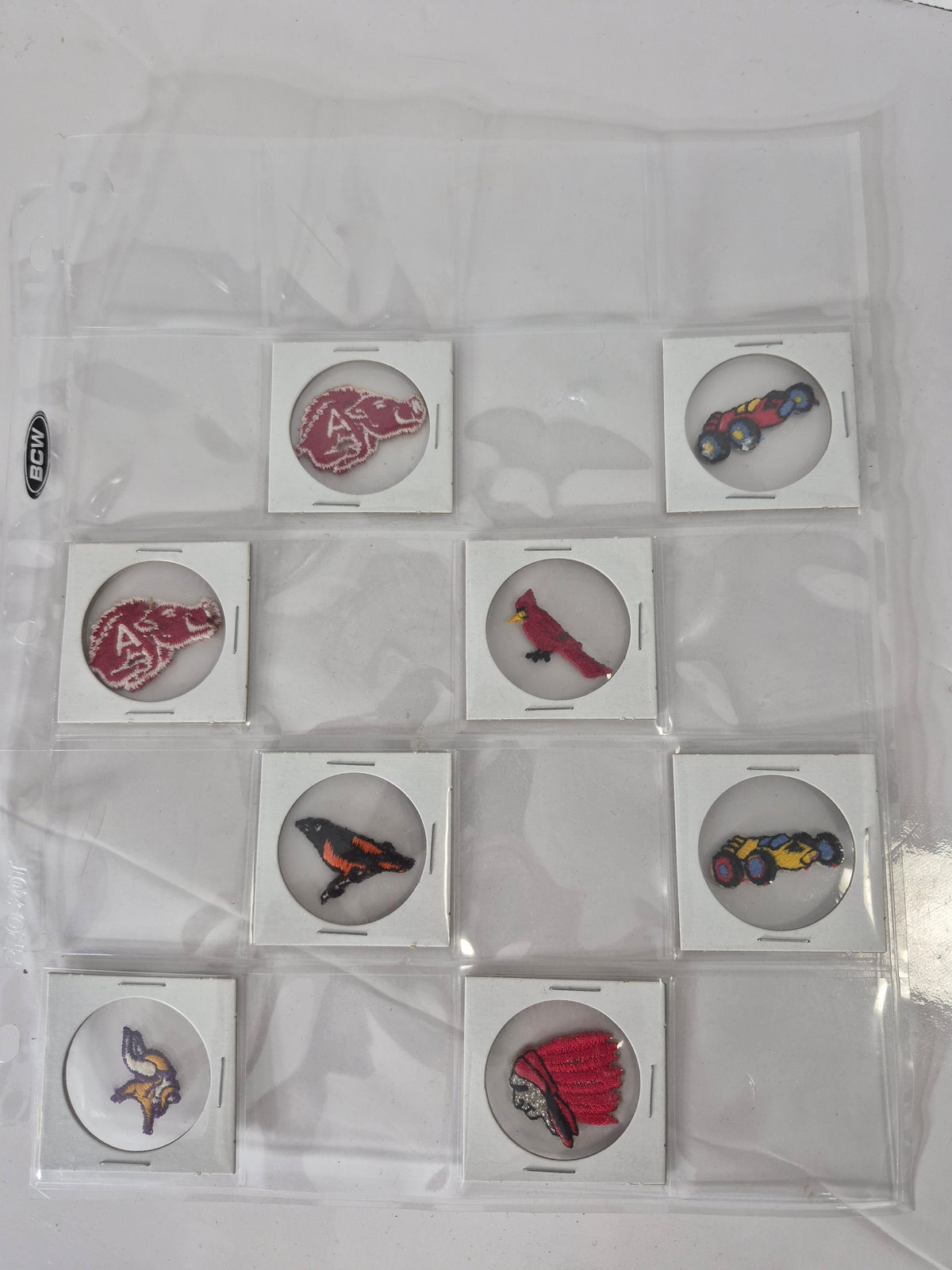 Vintage Mini Embroidered Sports & Mascot Patch Lot – 8 Pieces