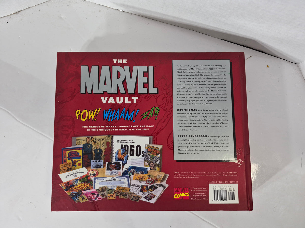 The Marvel Vault: A Museum-in-a-Book with Rare Collectibles – Roy Thomas & Peter Sanderson – 2007 Hardcover