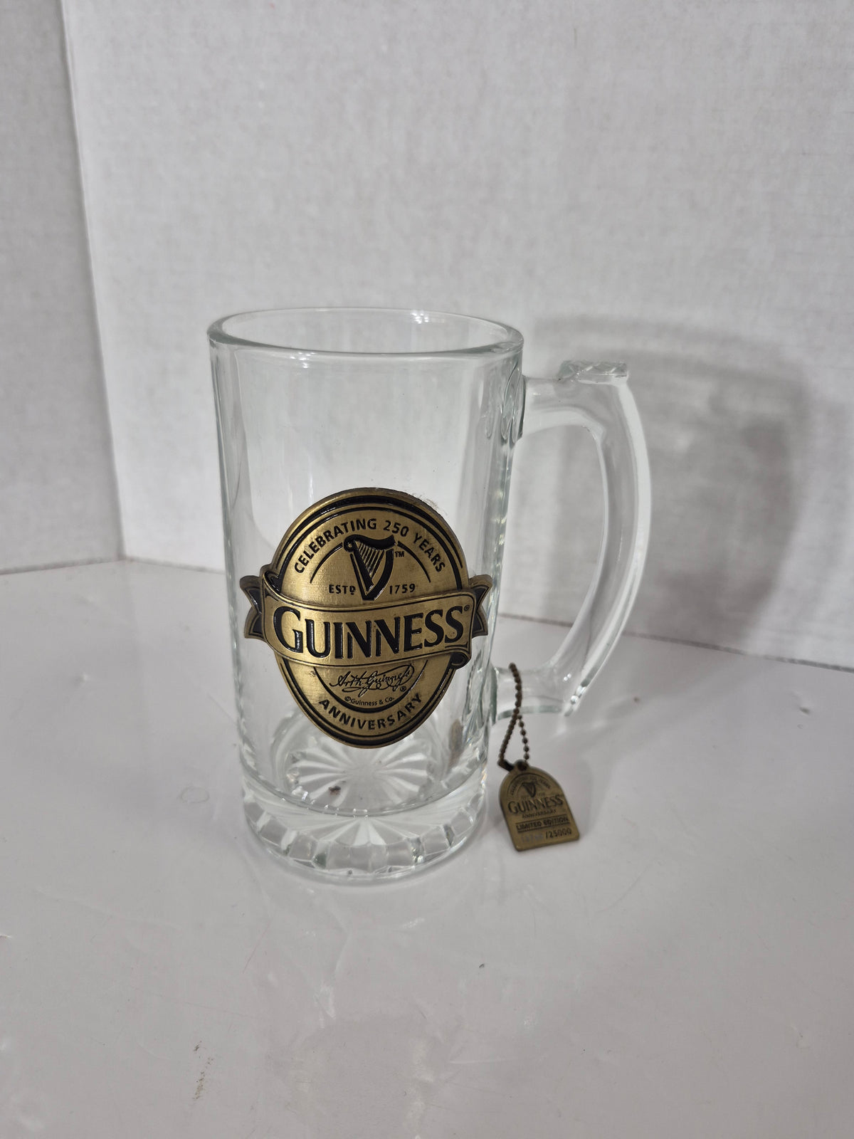 2009 Guinness 250th Anniversary Limited Edition Glass Tankard – No. 13740 of 25,000