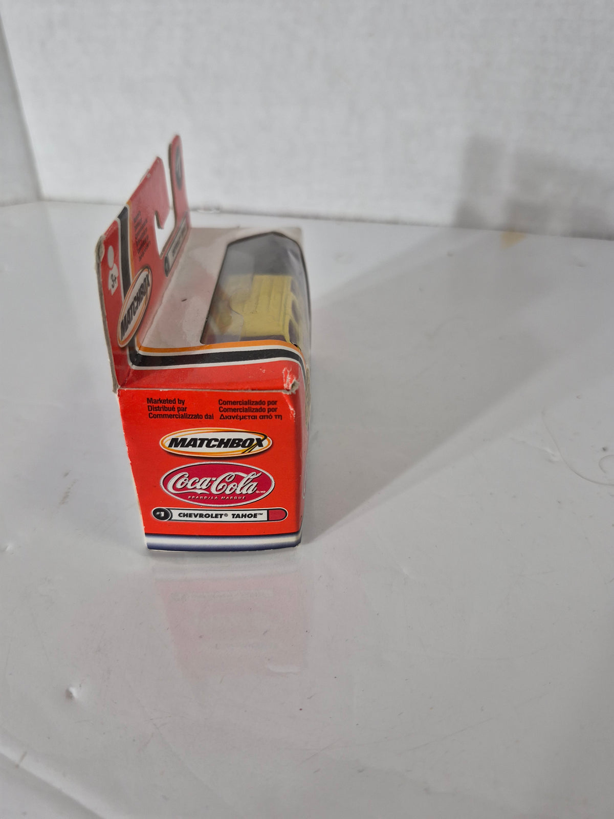 2002 Matchbox Coca-Cola Chevrolet Tahoe Die-Cast – Yellow – No. 1 – Boxed