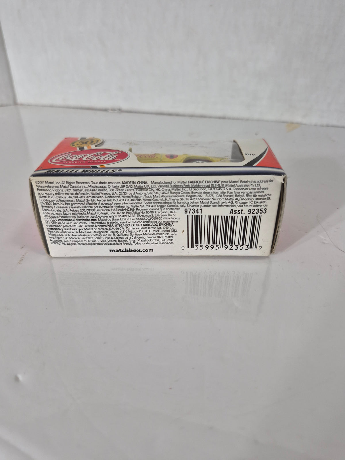 2002 Matchbox Coca-Cola Chevrolet Tahoe Die-Cast – Yellow – No. 1 – Boxed
