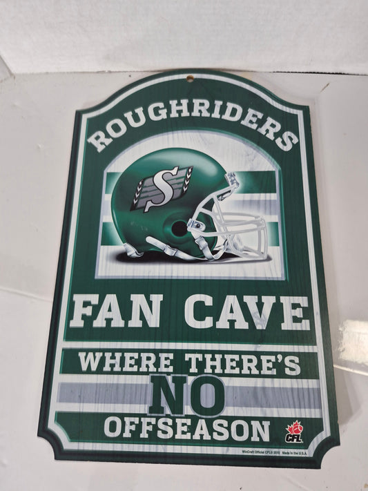 2010 Saskatchewan Roughriders “Fan Cave” WinCraft CFL Wall Sign – 17 x 11 in.
