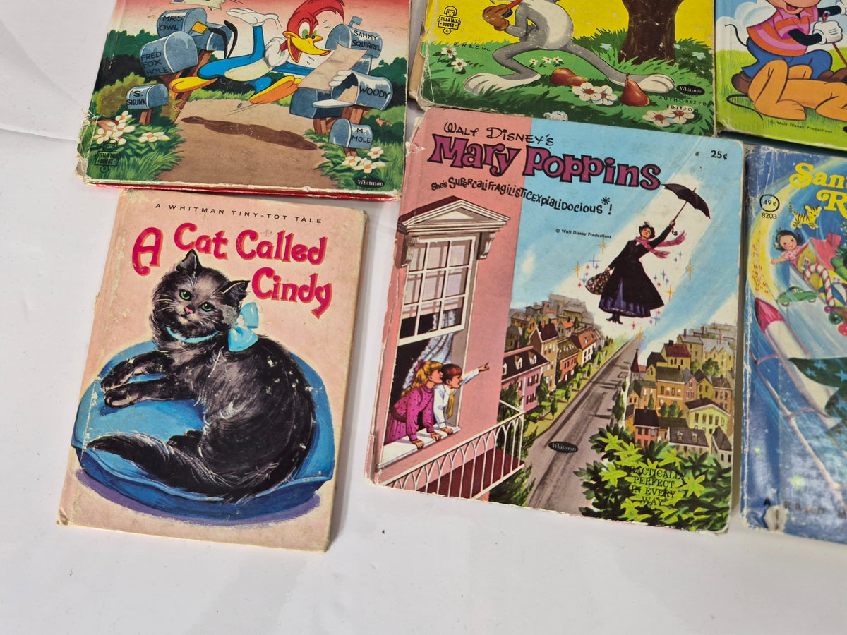 Vintage Children’s Hardcover Book Lot – 14 Whitman Tell-A-Tale, Disney, Bugs Bunny & Rand McNally Books